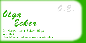 olga ecker business card